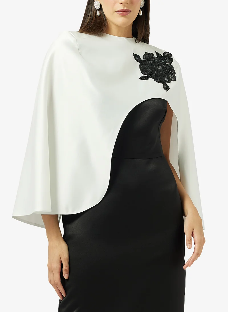 Namshi x  Contrast Toned Gown With Embellishment for Women | Best Price UAE